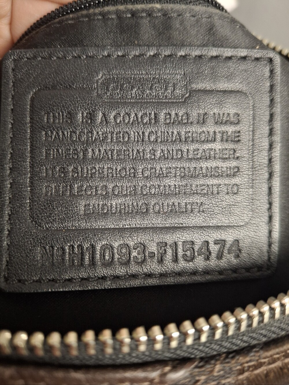 Coach Ashley Signature Patchwork Satchel Brown Black Leather Canvas Shoulder Bag - Picture 6 of 6